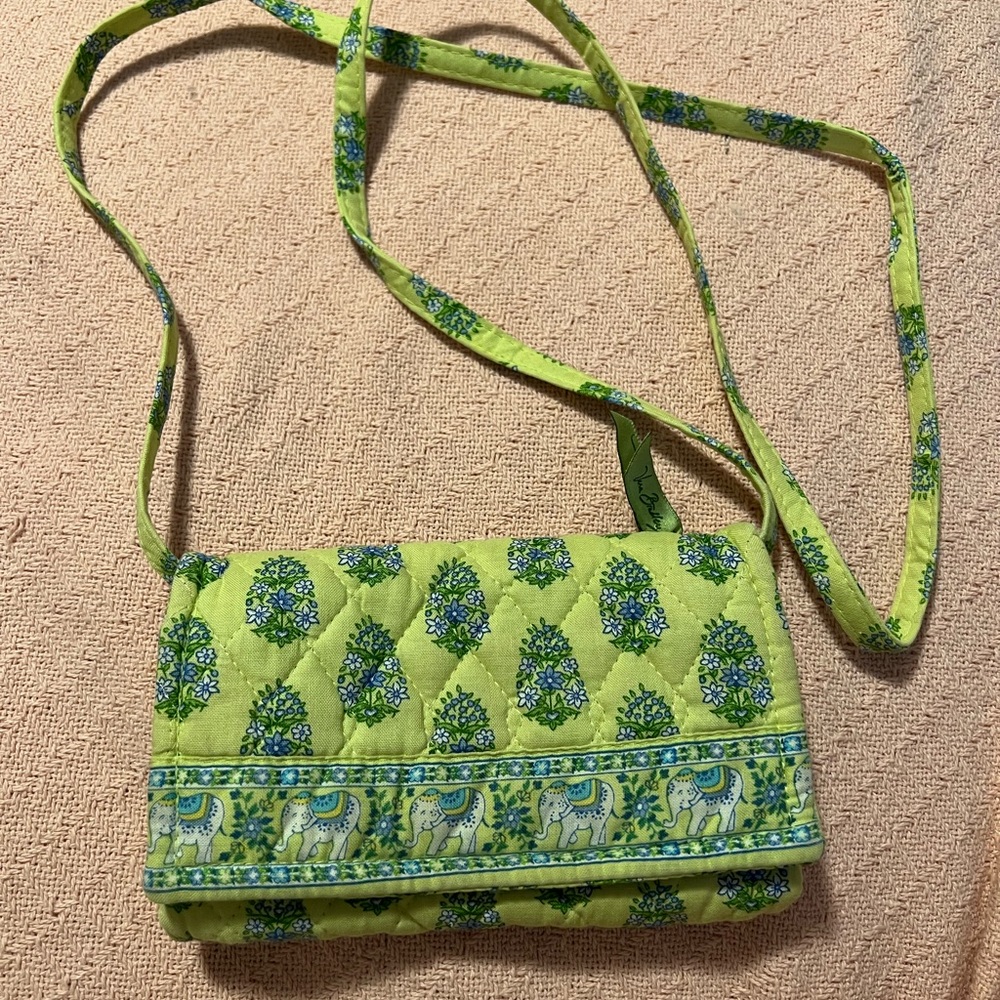 Vera Bradley Citrus Elephant Cross Body Wallet